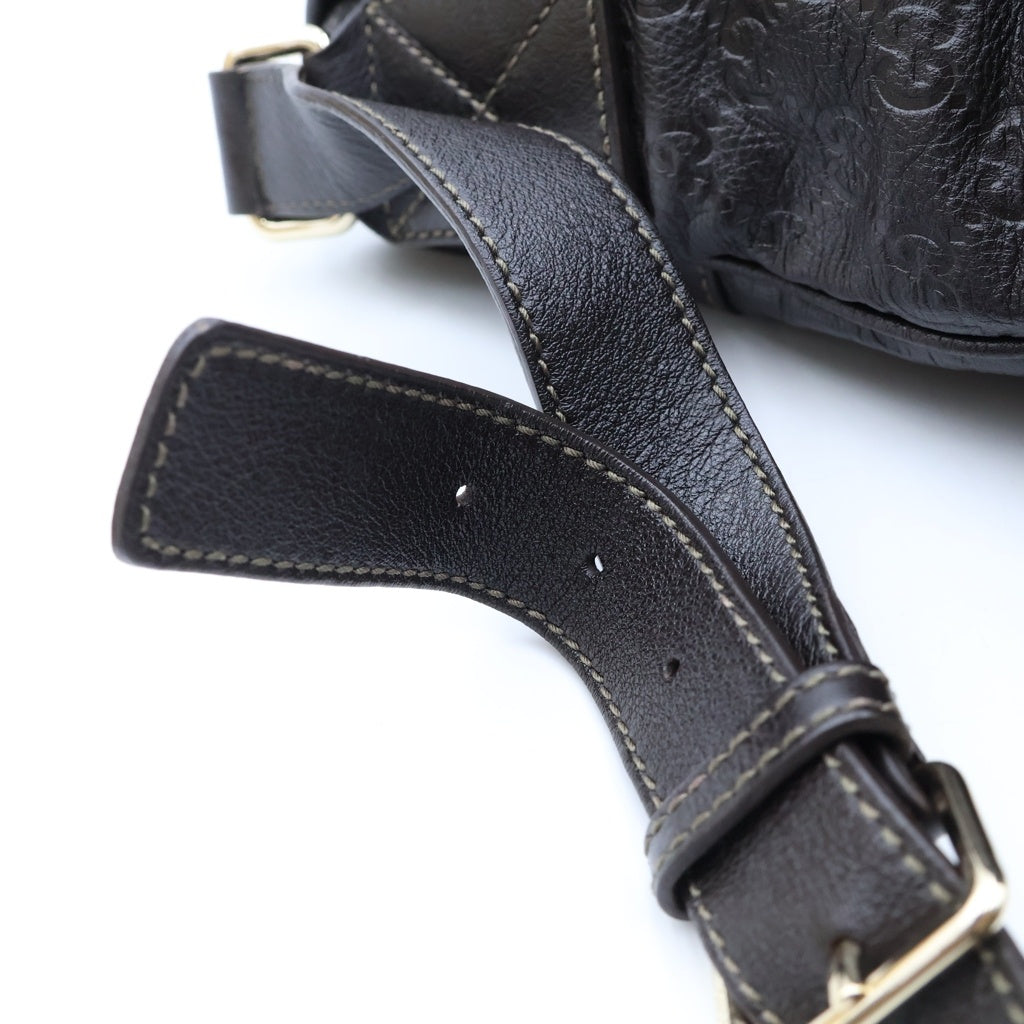 GUCCI(グッチ) グッチシマ メッセンジャーバッグ ショルーバッグ ブラウン レザー 223665 レディース