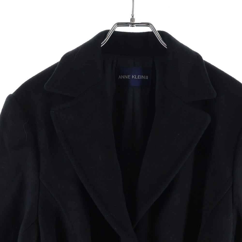 ANNE KLEIN(アンクライン) カシミヤ マキシ丈 トレンチコート レディース ブラック