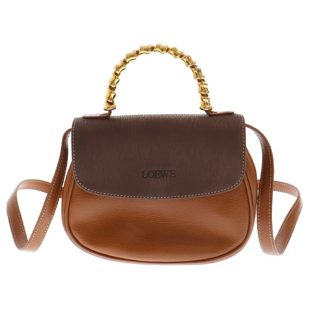 LOEWE(ロエベ) 2WAYバッグ ショルダーバッグ ハンドバッグ 斜め掛けバッグ ベラスケス ブラウン レザー