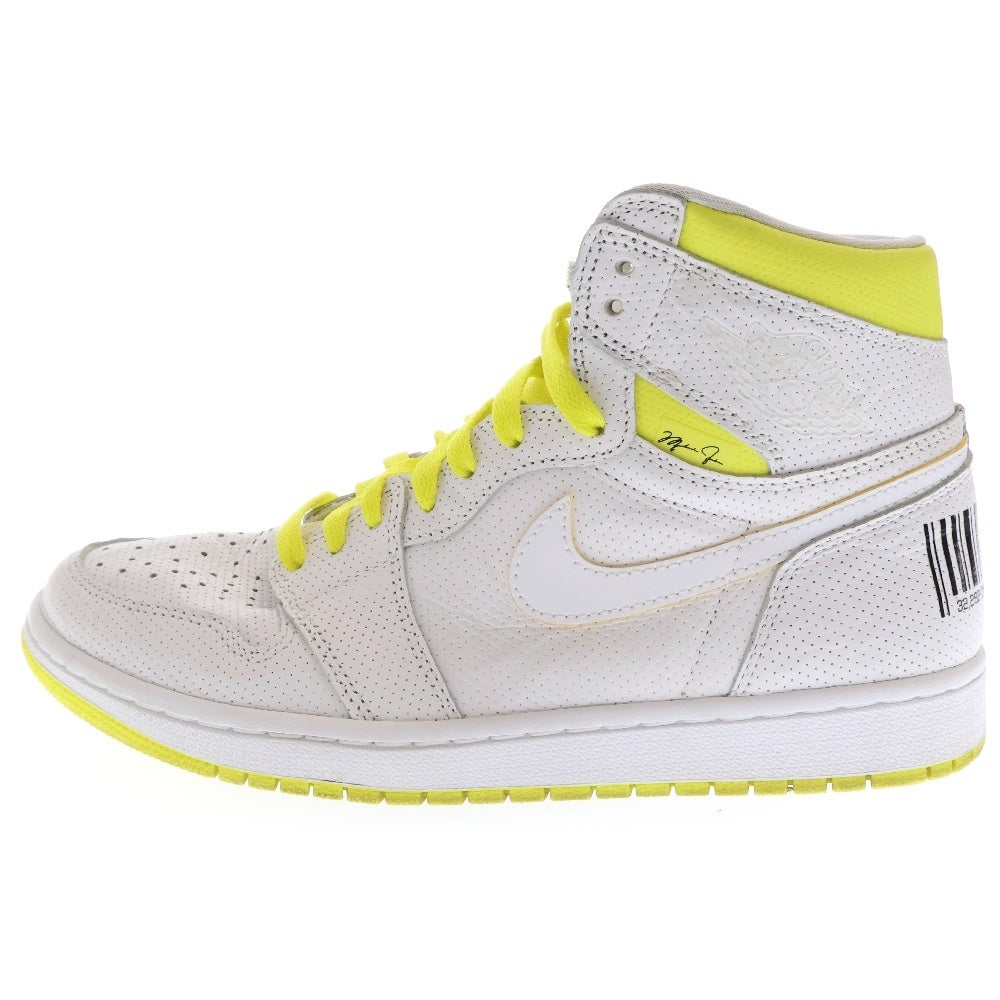 NIKE(ナイキ) AIR JORDAN 1 RETRO HIGH OG First Class Flight エアジョーダン1 ファーストクラスフライト ハイカットスニーカー ホワイト×イエロー US9/27cm 555088-170