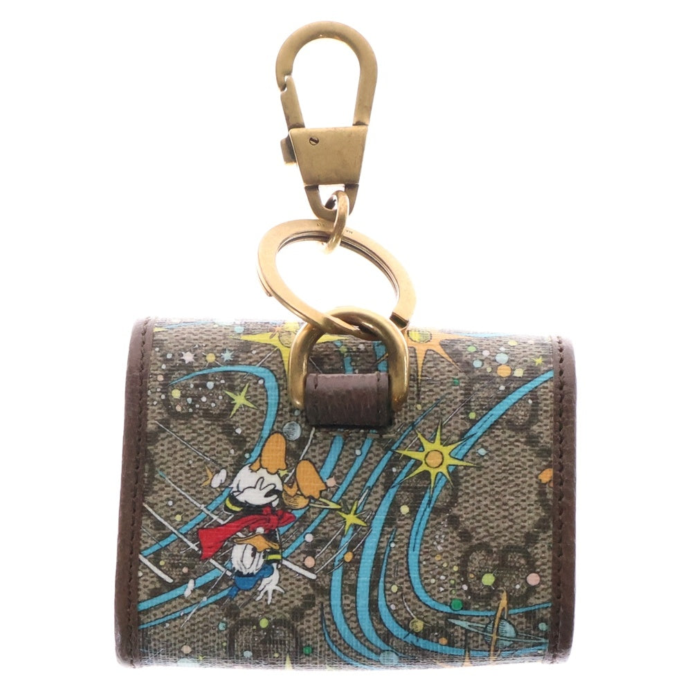 GUCCI(グッチ) GGスプリーム ディズニー ドナルドダッグ AirPodsケース ブラウン PVC×レザー