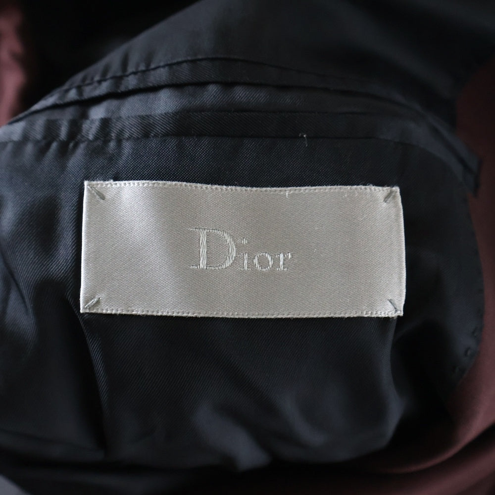 DIOR(ディオール) HOMME 3ボタン テーラードジャケット ボルドー モヘヤ混ウール アパレル