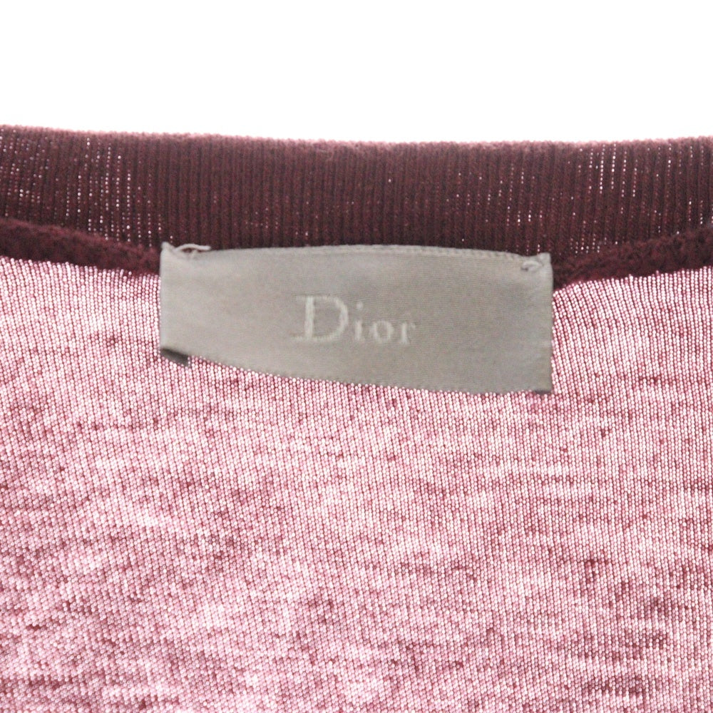 DIOR(ディオール) BEE 半袖VネックTシャツ ボルドー 263J631B0326