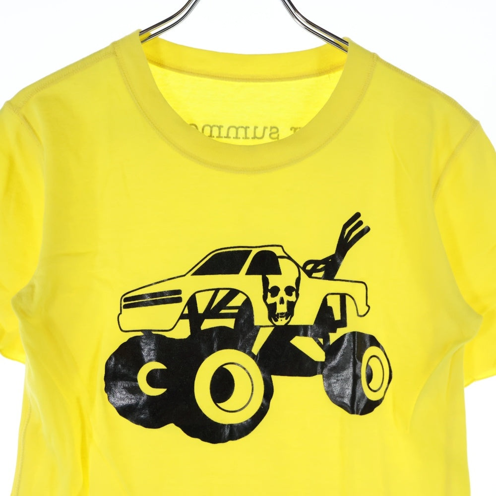 lucien pellat-finet(ルシアンペラフィネ) スカルプリント クルーネック 半袖Tシャツ カットソー イエロー