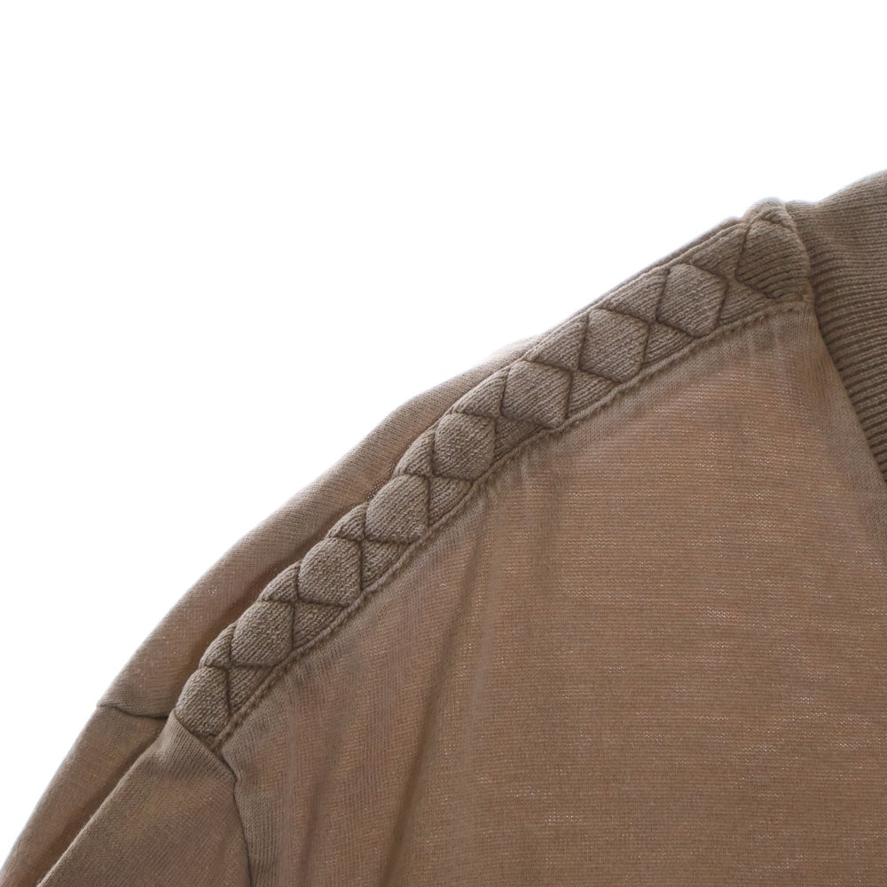 BOTTEGA VENETA(ボッテガヴェネタ) ショルダーデザイン クルーネック 半袖Tシャツ カットソー ベージュ 541608 VEX50