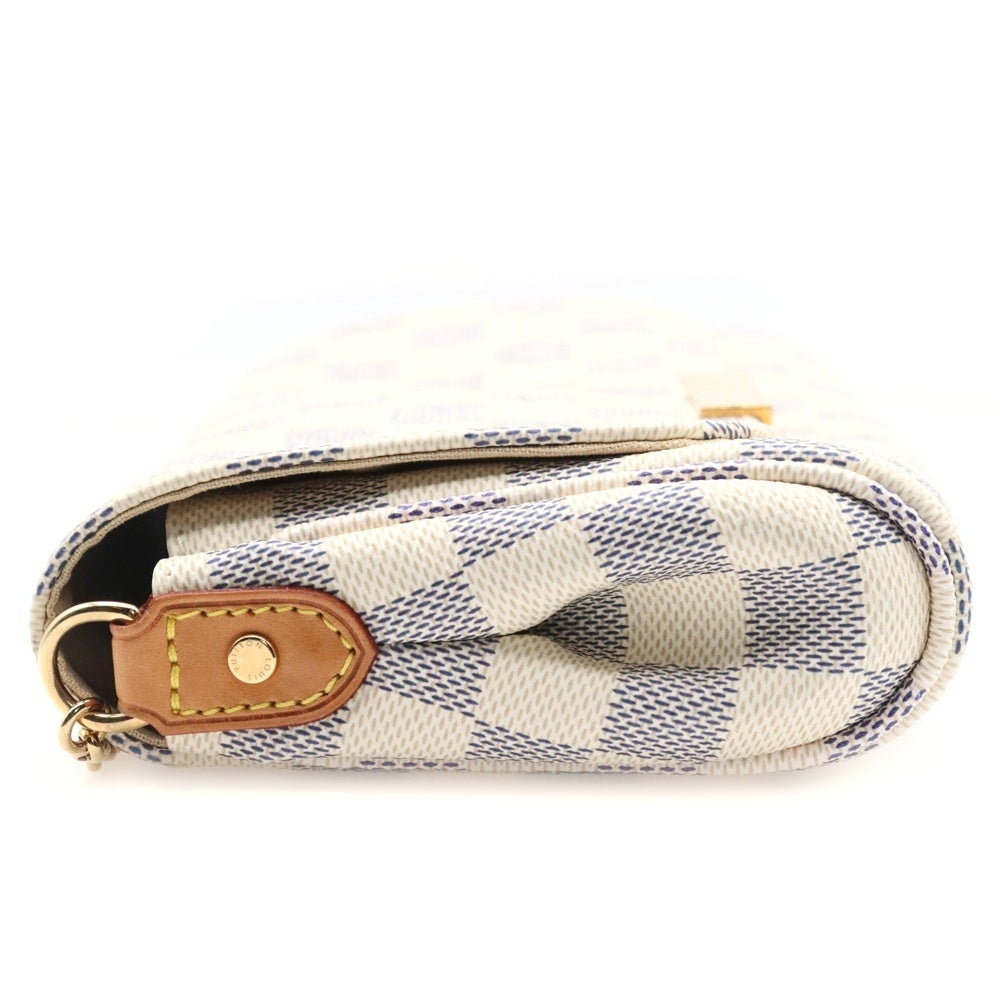 LOUIS VUITTON(ルイヴィトン) フェイボリットPM ダミエ アズール PVC レザー 2WAY チェーン ハンド ショルダーバッグ ゴールド金具 ホワイト N41277