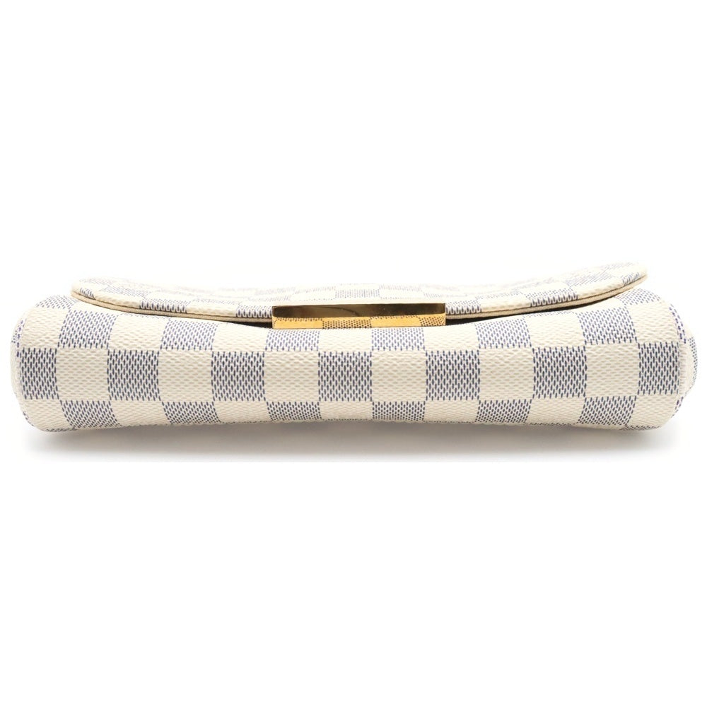 LOUIS VUITTON(ルイヴィトン) フェイボリットPM ダミエ アズール PVC レザー 2WAY チェーン ハンド ショルダーバッグ ゴールド金具 ホワイト N41277