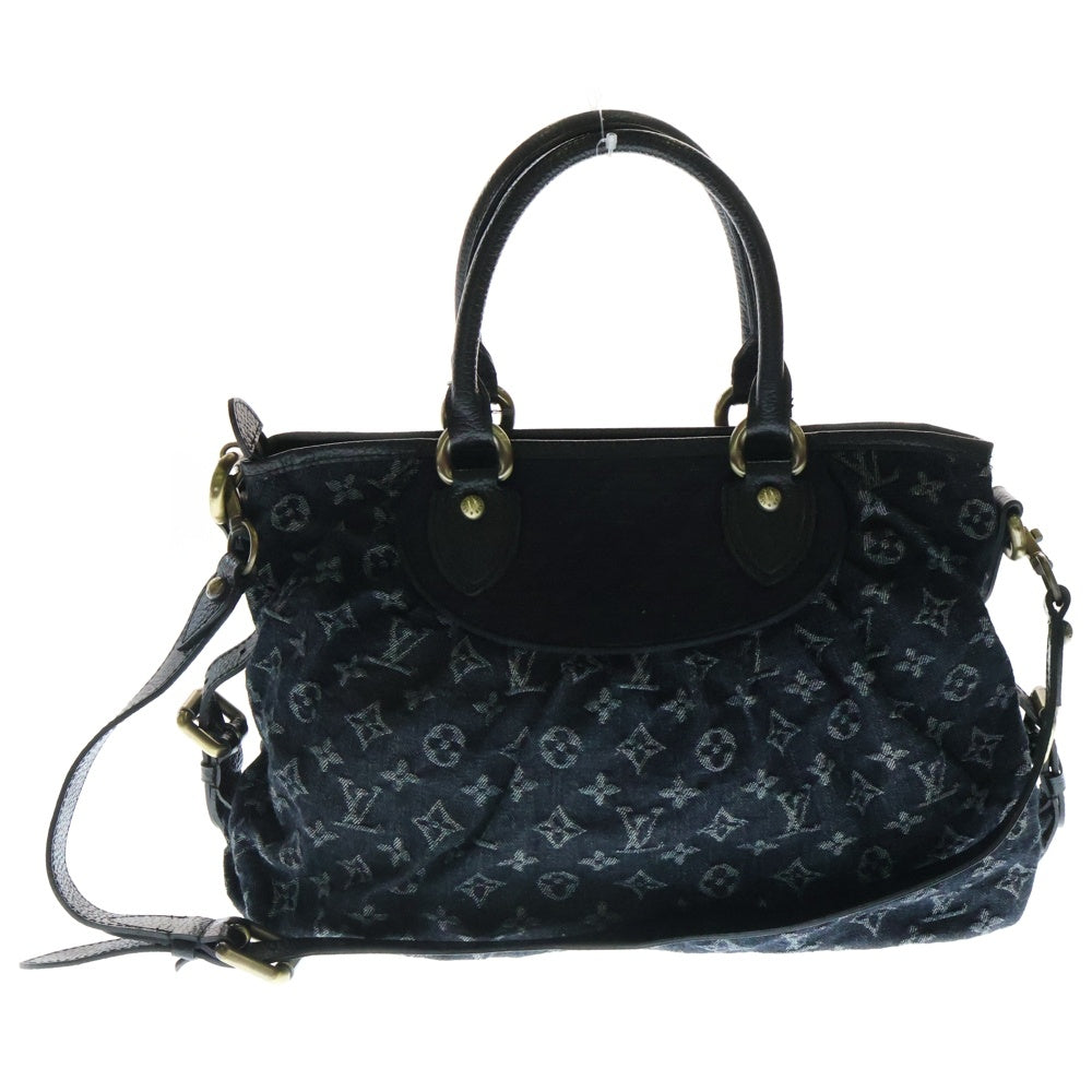LOUIS VUITTON(ルイヴィトン) モノグラム・デニム ネオ・カビィMM 2WAY ショルダーバッグ ハンドバッグ ゴールド金具 ネイビー デニム×レザー M95351