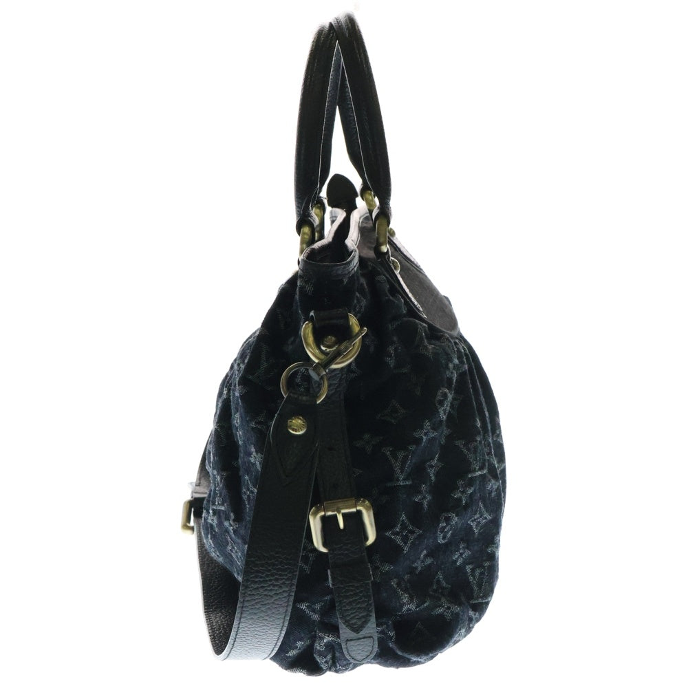 LOUIS VUITTON(ルイヴィトン) モノグラム・デニム ネオ・カビィMM 2WAY ショルダーバッグ ハンドバッグ ゴールド金具 ネイビー デニム×レザー M95351
