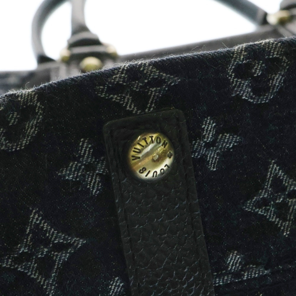 LOUIS VUITTON(ルイヴィトン) モノグラム・デニム ネオ・カビィMM 2WAY ショルダーバッグ ハンドバッグ ゴールド金具 ネイビー デニム×レザー M95351