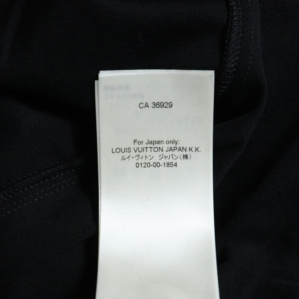 LOUIS VUITTON(ルイヴィトン) 25SS LVロゴチェーン ジッパーウエストデザイン 半袖Tシャツ カットソー ワンピース ドレス シルバー金具 ブラック レディース RW251WW UOL FSJD01