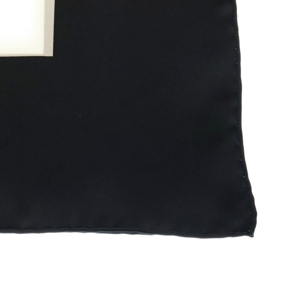 HERMES(エルメス) カレ90 ブリッド・ドゥ・ガラ スカーフ ブラック×ホワイト シルク