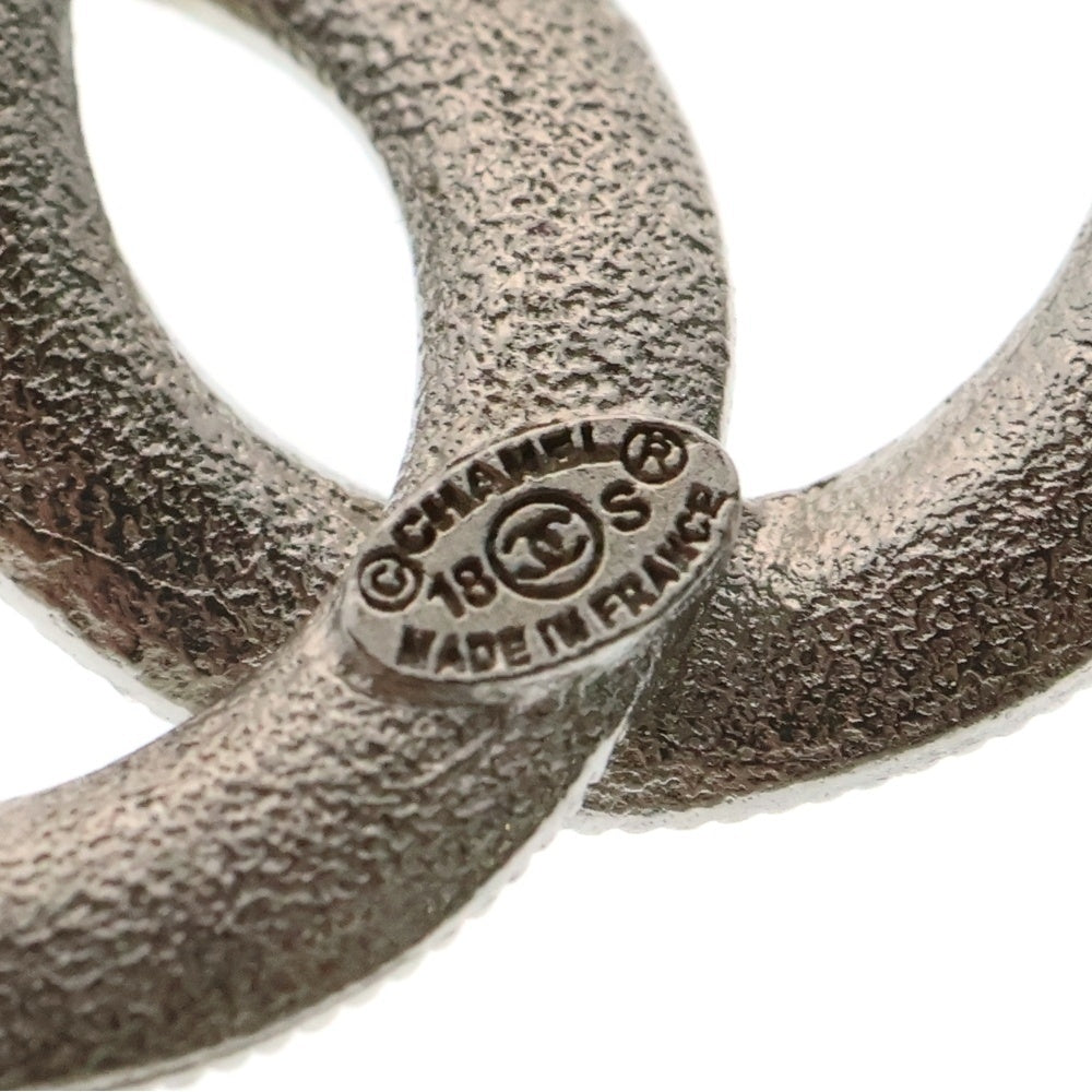 CHANEL(シャネル) ココマーク ラインストーン ピアス スイング シルバー アクセサリー 18S