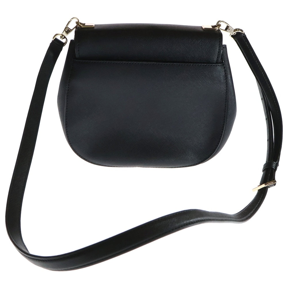Kate Spade(ケイトスペード) ショルダーバッグ フラップ ショルダーポシェット ブラック ゴールド金具 レザー