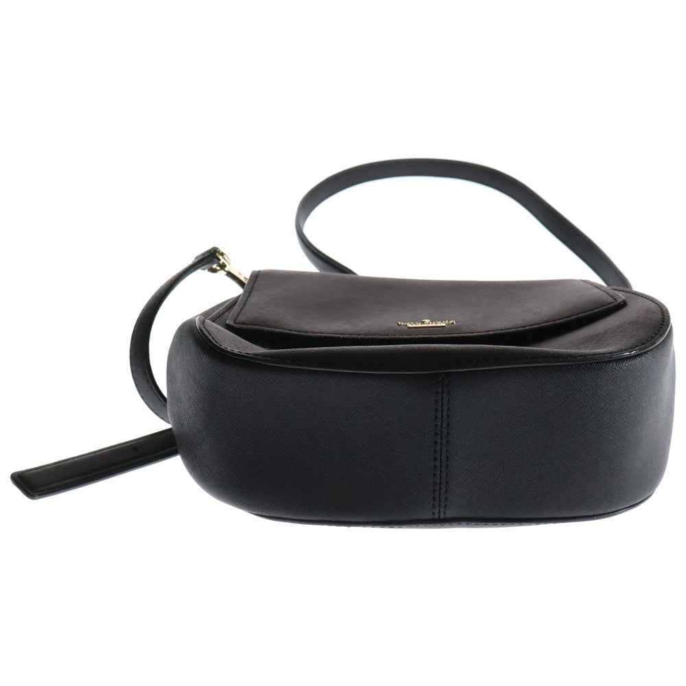 Kate Spade(ケイトスペード) ショルダーバッグ フラップ ショルダーポシェット ブラック ゴールド金具 レザー