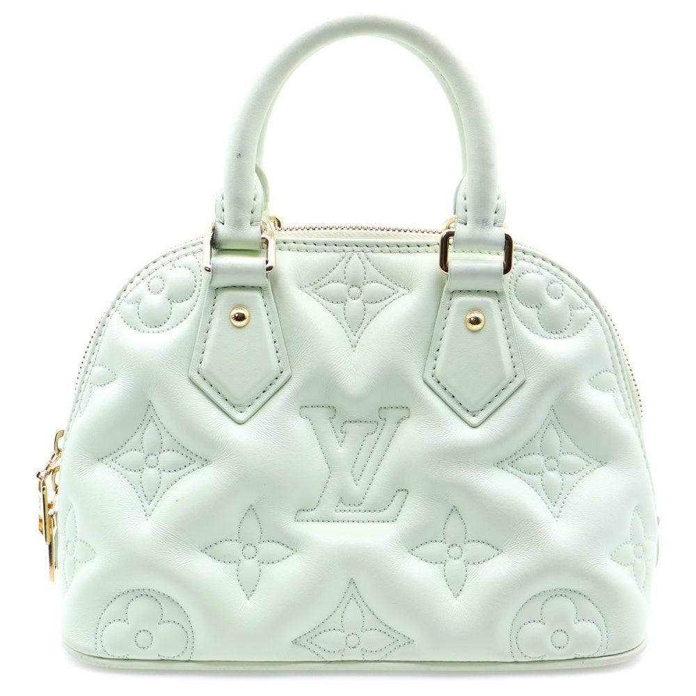 LOUIS VUITTON(ルイヴィトン) モノグラムマヒナ アルマ ソフトBB 2WAYバッグ ショルダーバッグ ハンドバッグ ゴールド金具 ライトグリーン カーフレザー M20855