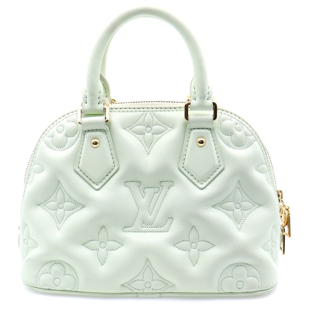 LOUIS VUITTON(ルイヴィトン) モノグラムマヒナ アルマ ソフトBB 2WAYバッグ ショルダーバッグ ハンドバッグ ゴールド金具 ライトグリーン カーフレザー M20855
