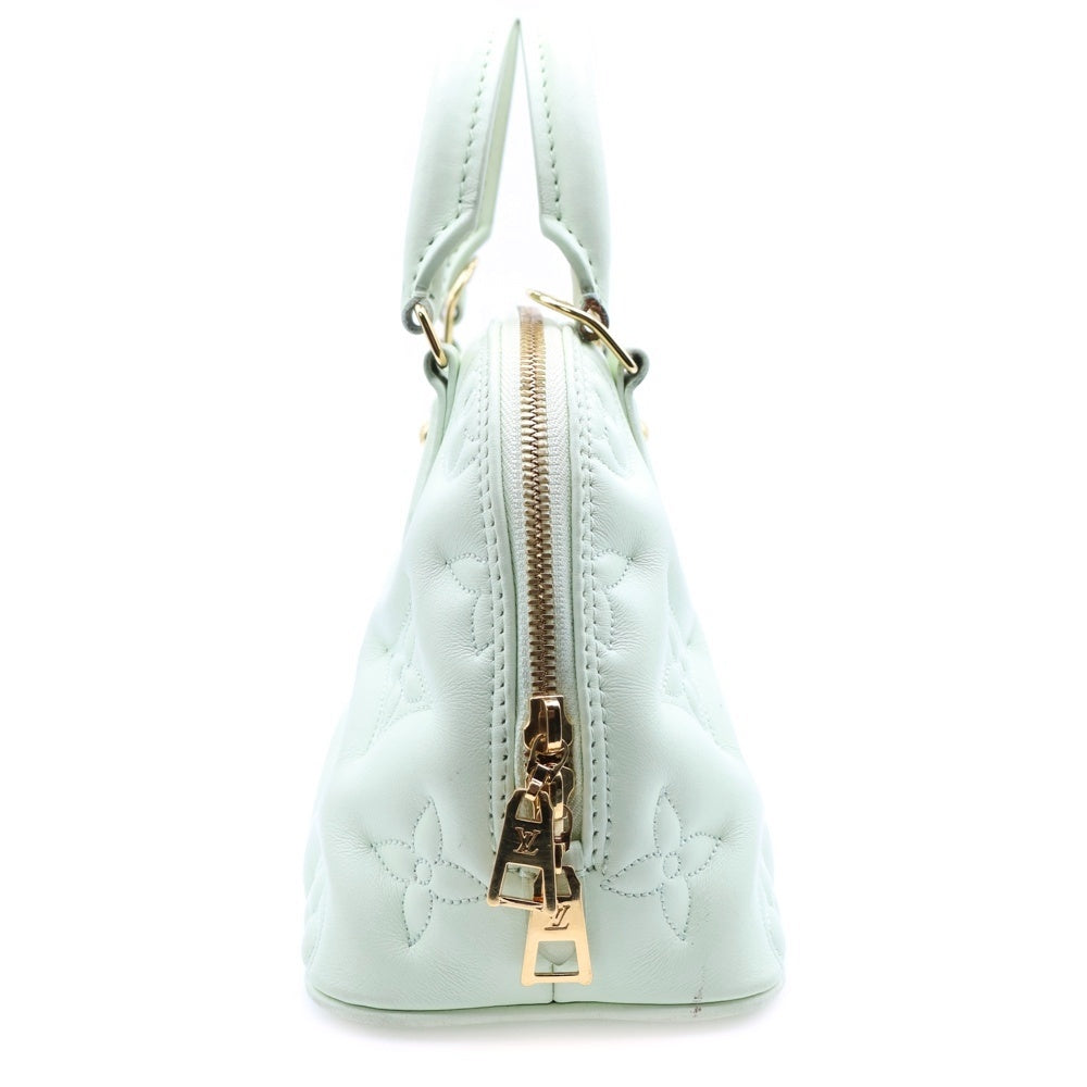 LOUIS VUITTON(ルイヴィトン) モノグラムマヒナ アルマ ソフトBB 2WAYバッグ ショルダーバッグ ハンドバッグ ゴールド金具 ライトグリーン カーフレザー M20855