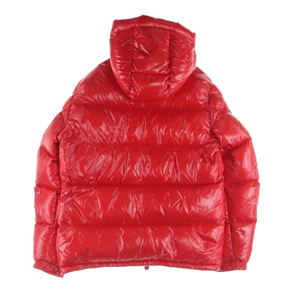 MONCLER(モンクレール) ECRINS エクリン ワッペンロゴ フーデッド ジップアップ ダウンジャケット レッド G20911A00168 68950