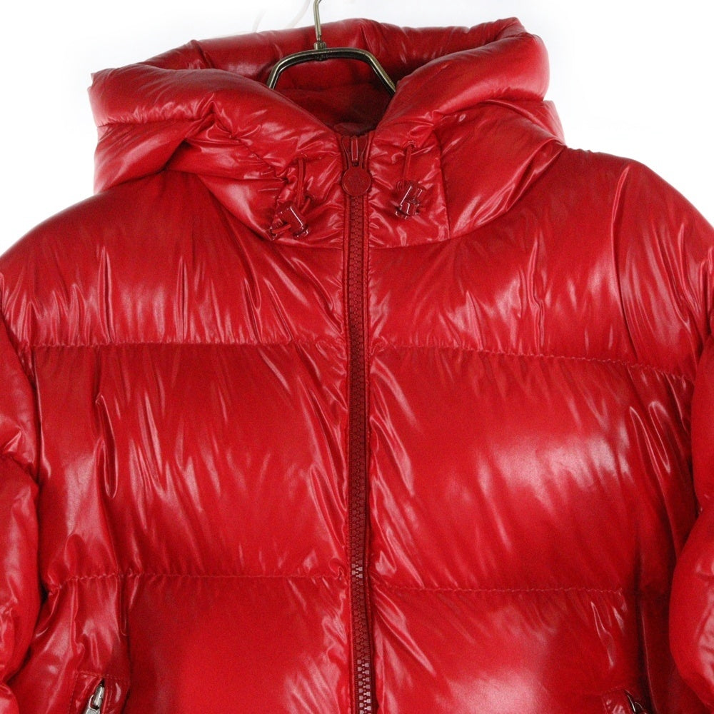 MONCLER(モンクレール) ECRINS エクリン ワッペンロゴ フーデッド ジップアップ ダウンジャケット レッド G20911A00168 68950