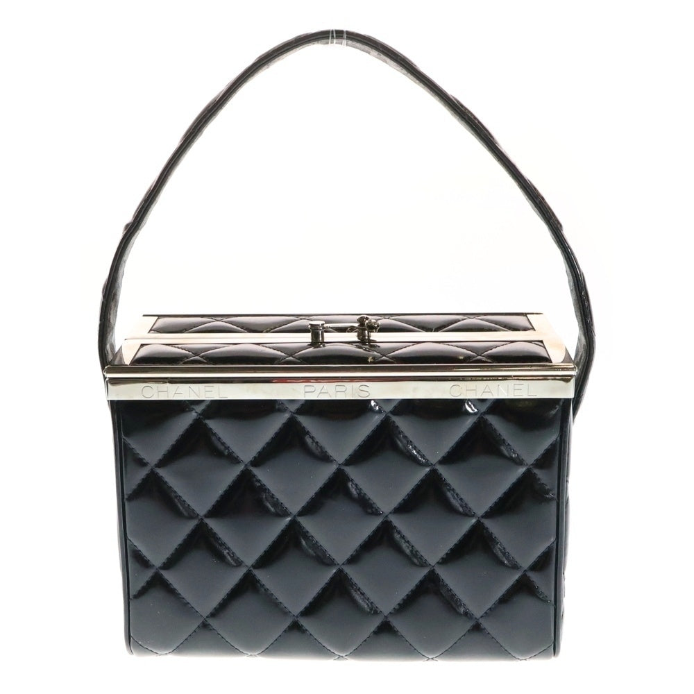 CHANEL(シャネル) マトラッセ バニティ ボックス ハンドバッグ ブラック パテント