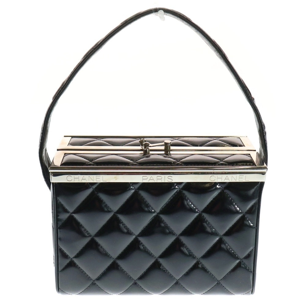 CHANEL(シャネル) マトラッセ バニティ ボックス ハンドバッグ ブラック パテント