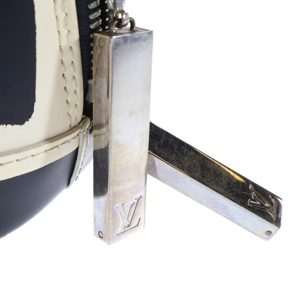 LOUIS VUITTON(ルイヴィトン) アルマMM グラフィティ レザー ハンドバッグ シルバー金具 ホワイト/ブラック M92179