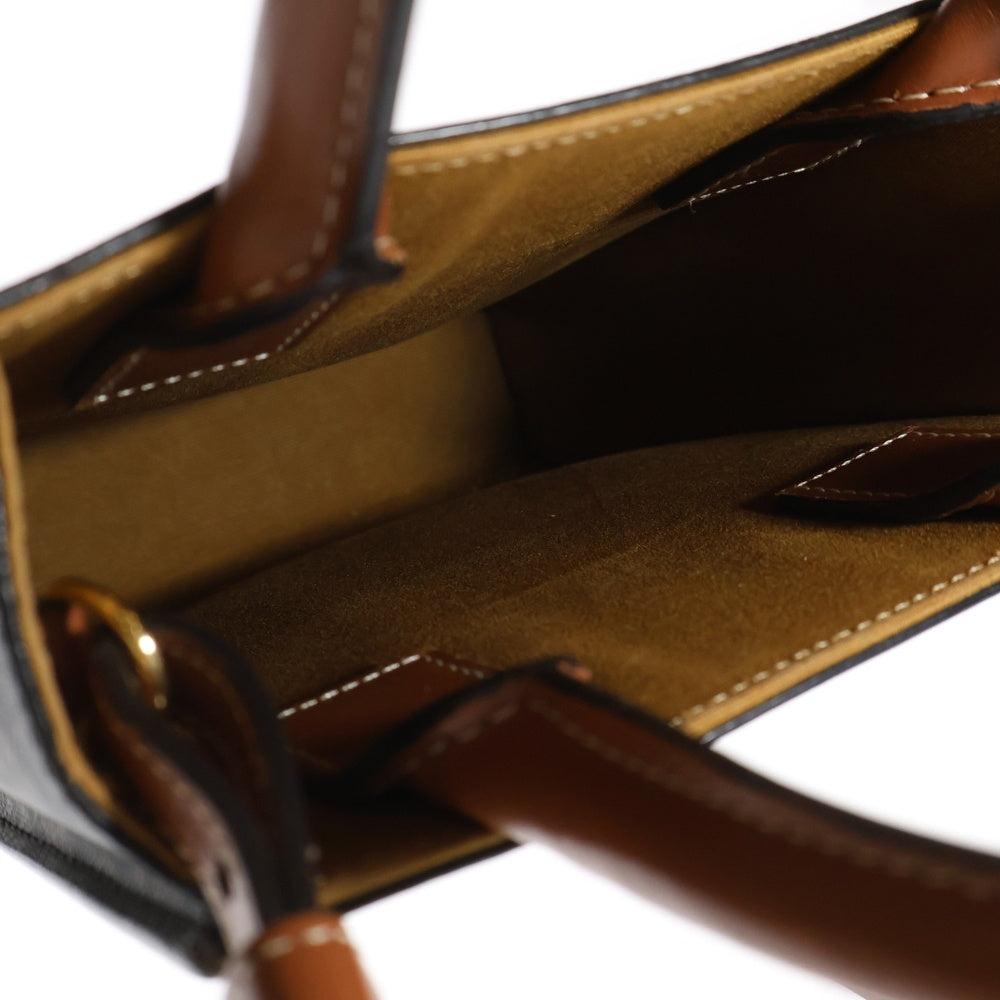 CELINE(セリーヌ) トリオンフ バーティカル カバ ミニ PVC レザー 2WAY ハンド ショルダーバッグ ブラウン