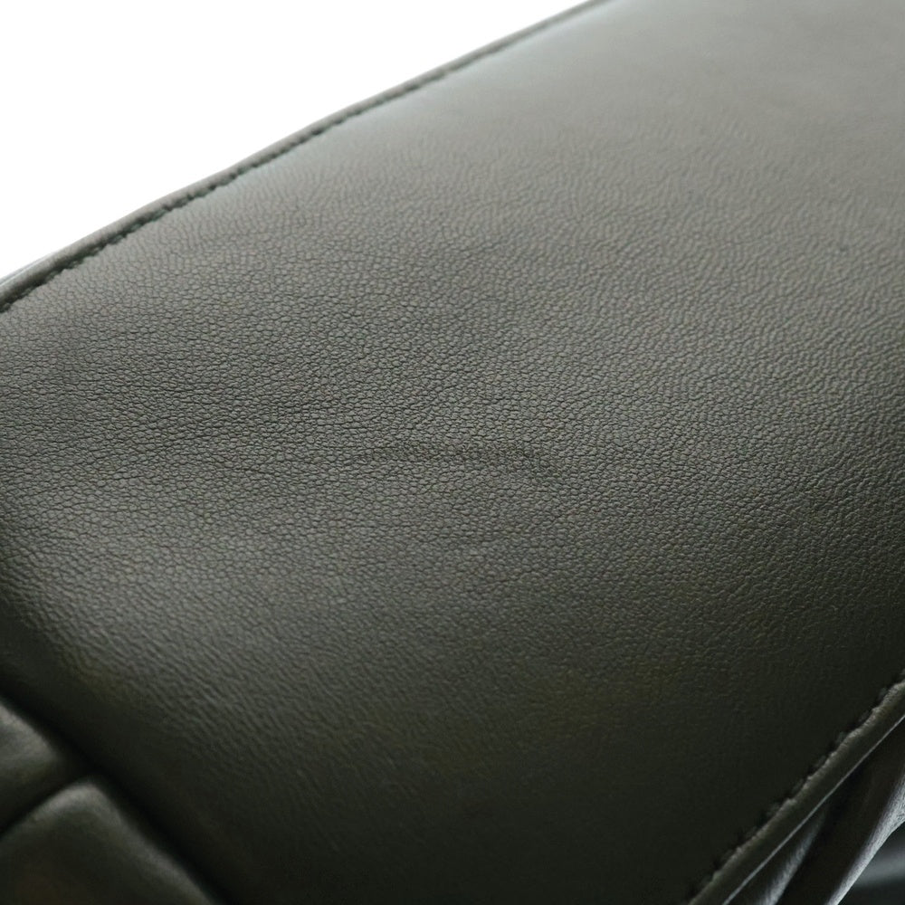 SAINT LAURENT PARIS(サンローランパリ) ルル パファー ショルダーバッグ ハンドバッグ チェーンバッグ シルバー金具 グリーン レザー 577476