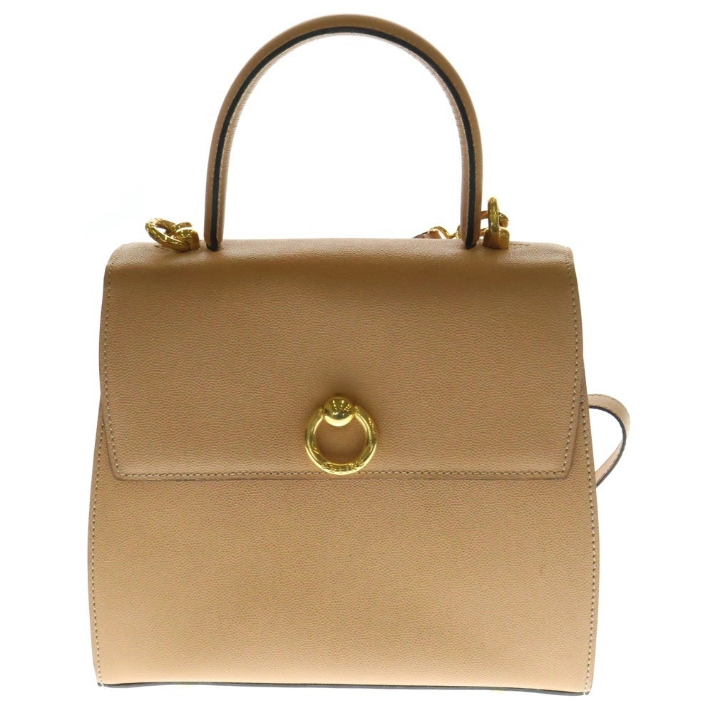 CELINE(セリーヌ) 2WAY ハンドバッグ ショルダーバッグ ゴールド金具 ベージュ レザー