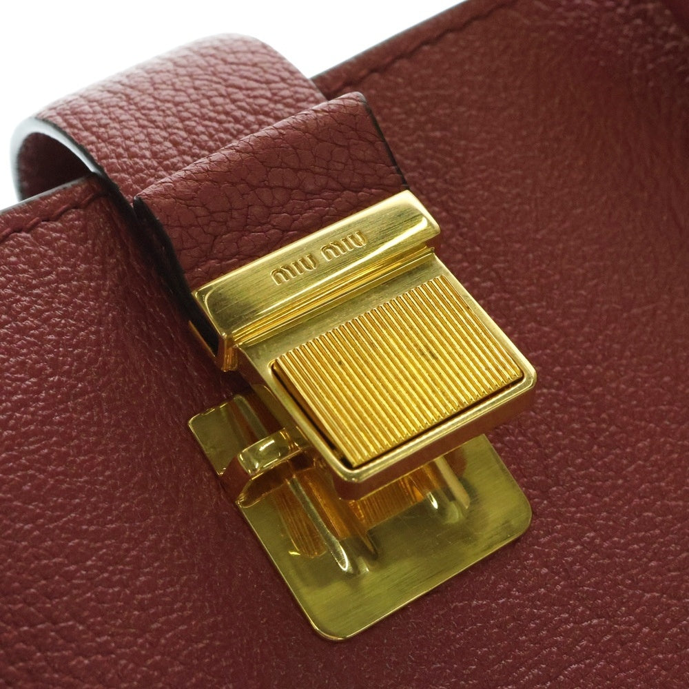 miumiu(ミュウミュウ) マドラス 2WAYハンドバッグ ショルダーバッグ ゴールド金具 ピンク レザー RN1104
