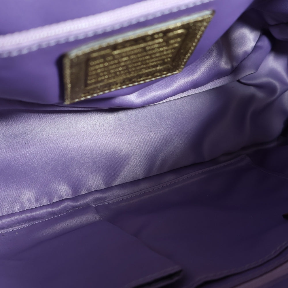 COACH(コーチ) シグネチャー キャンバス メタリックレザー ハンド トートバッグ ベージュ/ゴールド レディース 12740