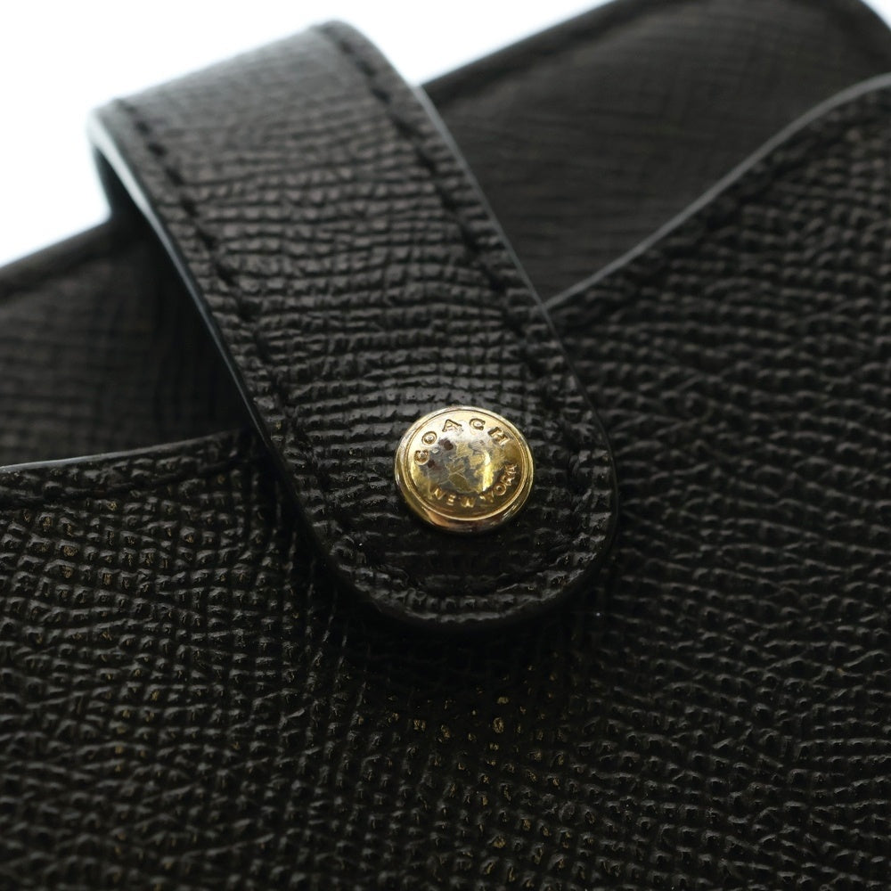 COACH(コーチ) チェーンショルダーバッグ ミニバッグ フォンポーチ フォンショルダー ブラック レザー ゴールド金具