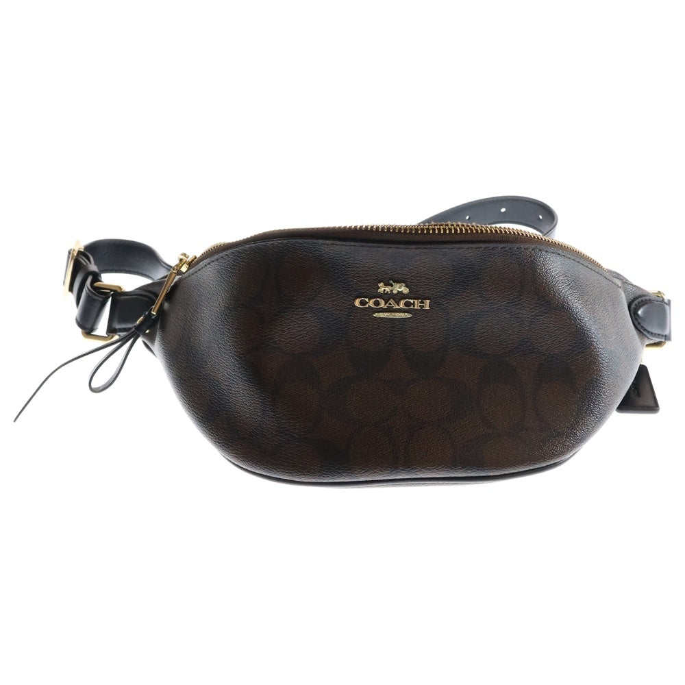 COACH(コーチ) シグネチャーロゴ レザーボディバッグ ウエストバッグ ブラウン F48740