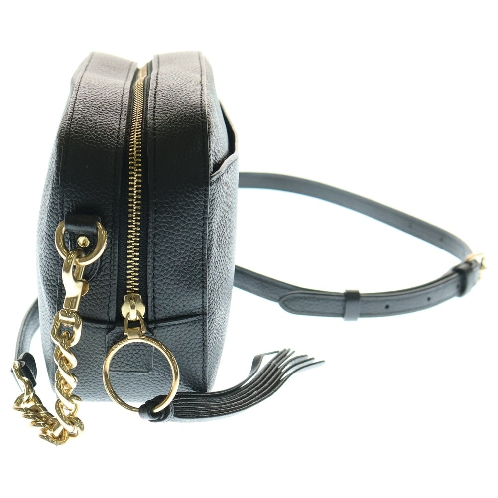COACH(コーチ) ショルダーバッグ カメラバッグ ミニバッグ ブラック レザー ゴールド金具