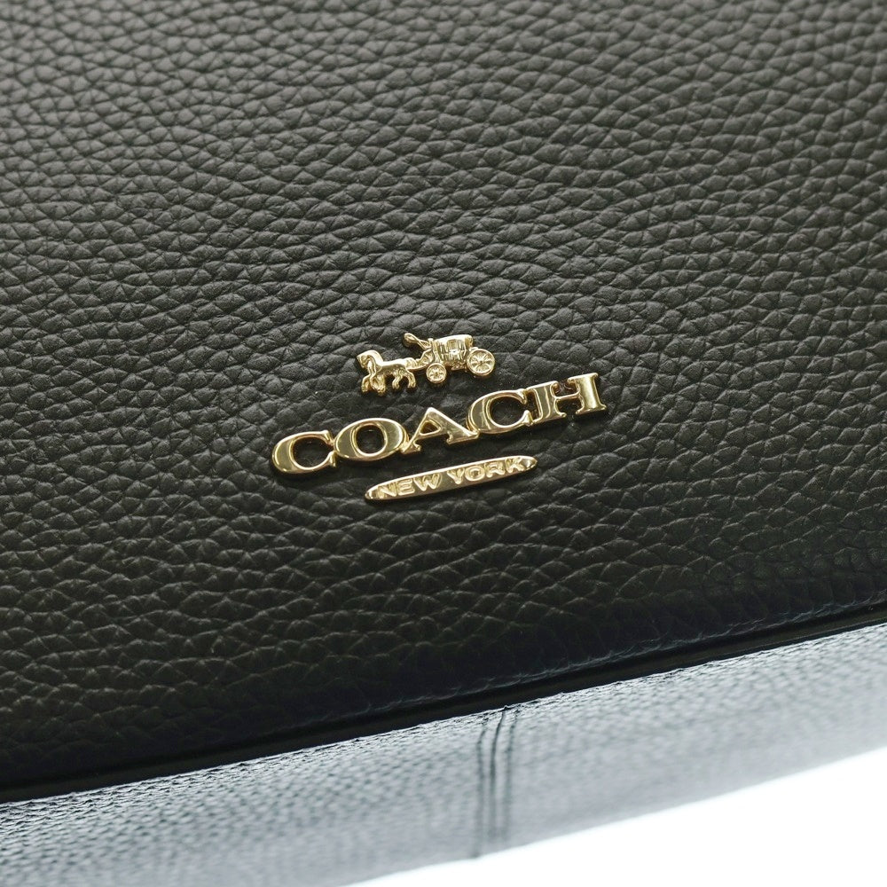 COACH(コーチ) ショルダーバッグ カメラバッグ ミニバッグ ブラック レザー ゴールド金具