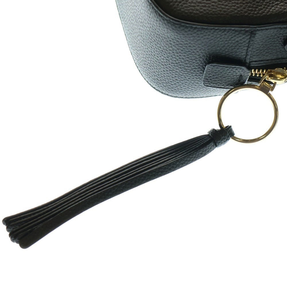 COACH(コーチ) ショルダーバッグ カメラバッグ ミニバッグ ブラック レザー ゴールド金具