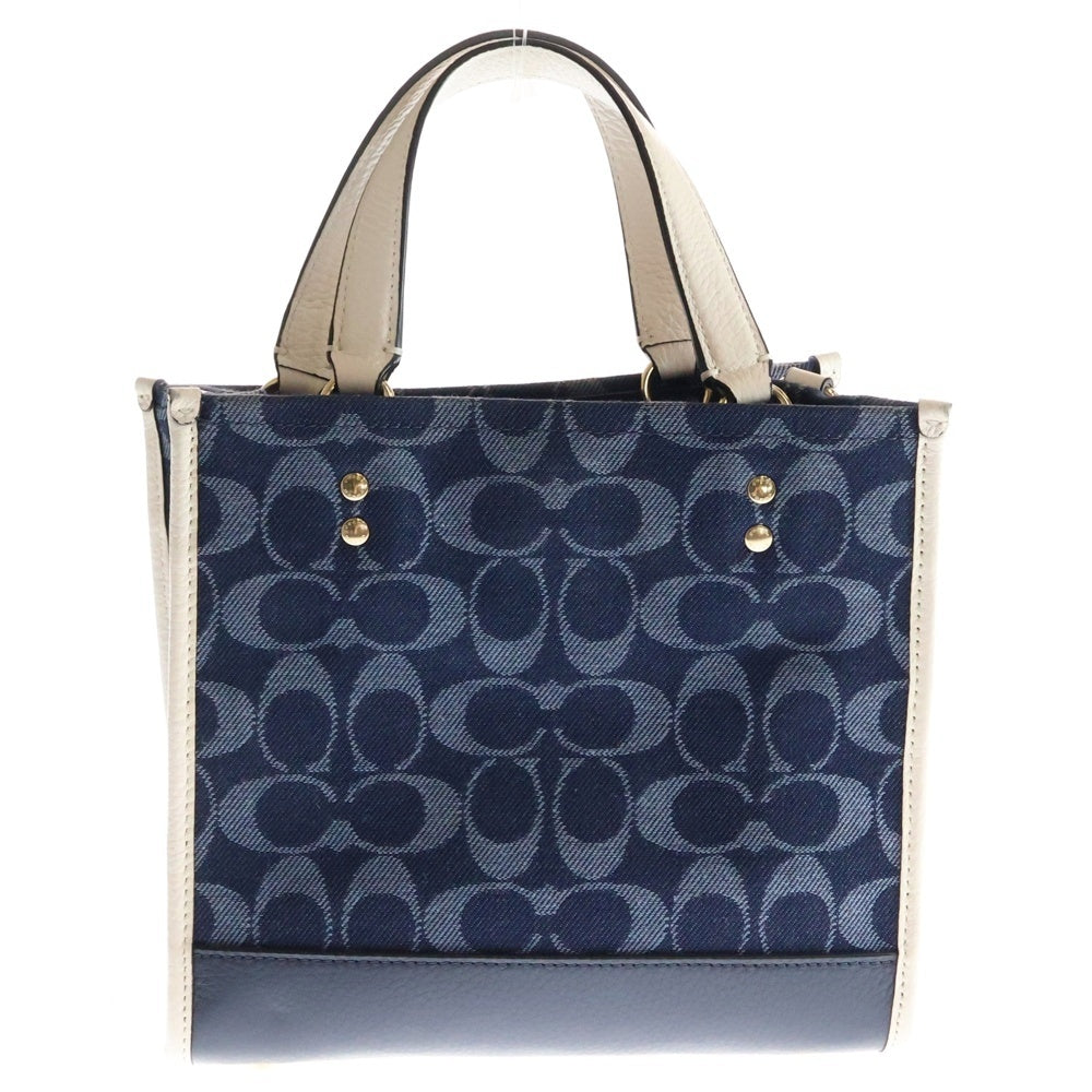 COACH(コーチ) デンプシー シグネチャーロゴ 2WAY デニムショルダーバッグ ハンドバッグ ブルー C8582