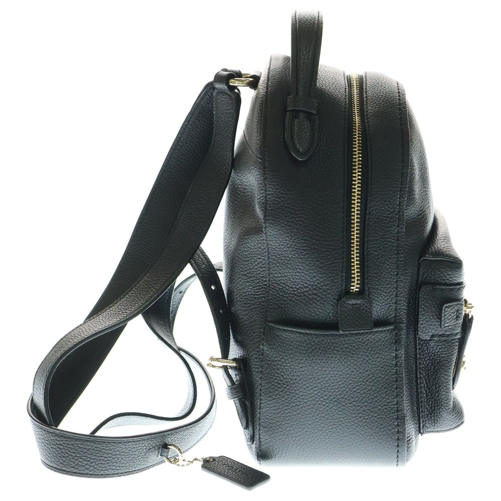 COACH(コーチ) リュックサック バックパック ショルダーバッグ ブラック レザー ゴールド金具