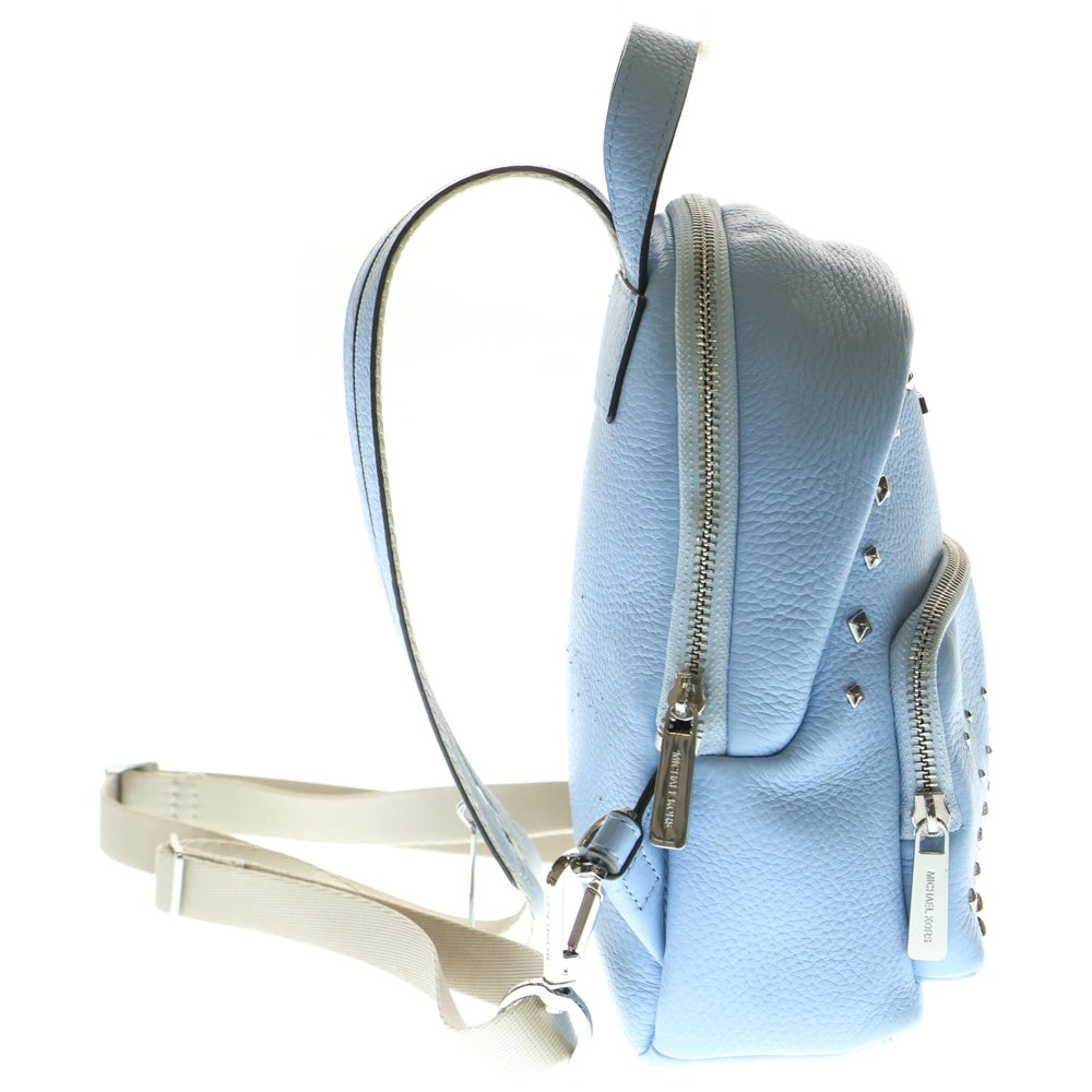 MICHAEL KORS(マイケルコース) スタッズ リュックサック バックパック ショルダーバッグ レザー ライトブルー シルバー金具