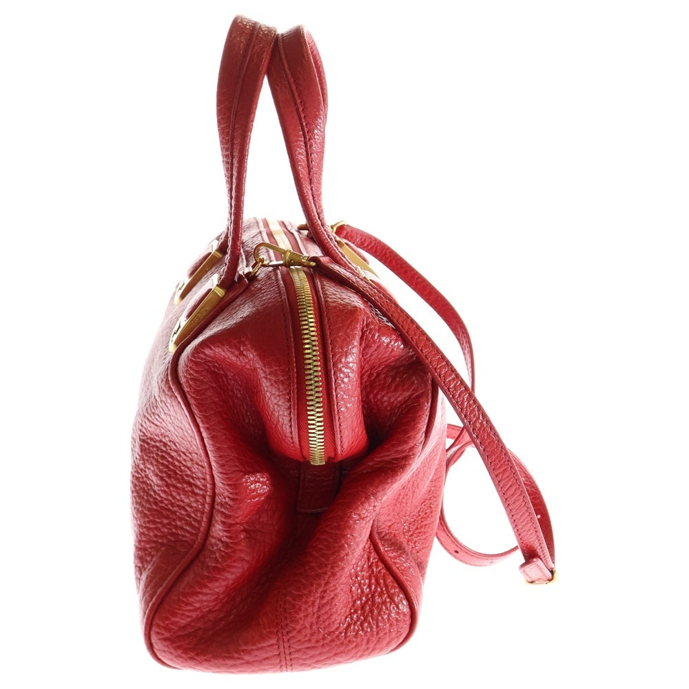 FENDI(フェンディ) カメレオン 2WAYバッグ ハンドバッグ ショルダーバッグ レッド ゴールド金具 レザー 8BL114-HXF