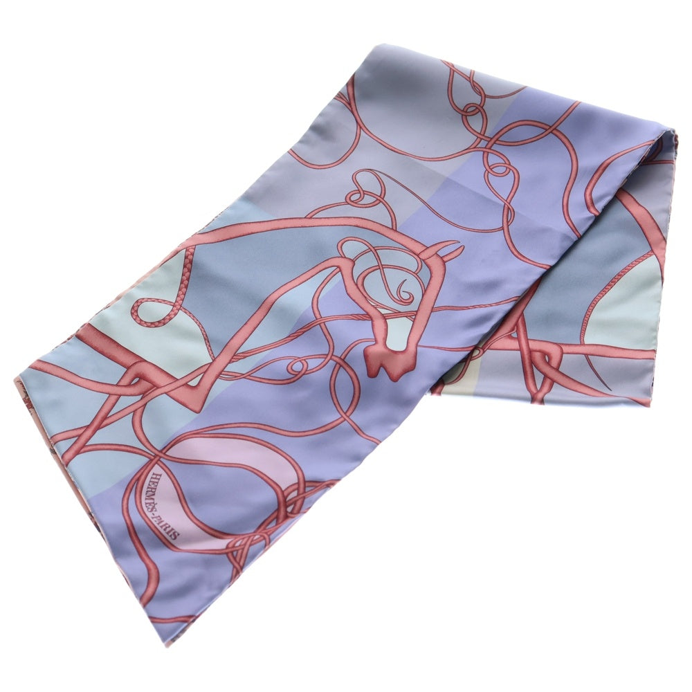 HERMES(エルメス) マキシツイリー COUP DE FOUET AU BLOC ブルー×ピンク シルク