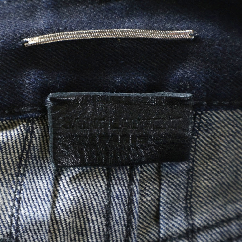 SAINT LAURENT PARIS(サンローランパリ) ボタンフライ コーティングデニムパンツ インディゴ 315391