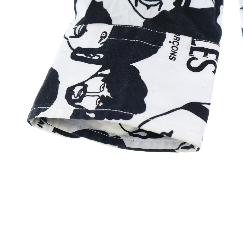 COMME des GARCONS(コムデギャルソン) THE BEATLES ビートルズ フェイス プリント長袖シャツ ホワイト VB-B001