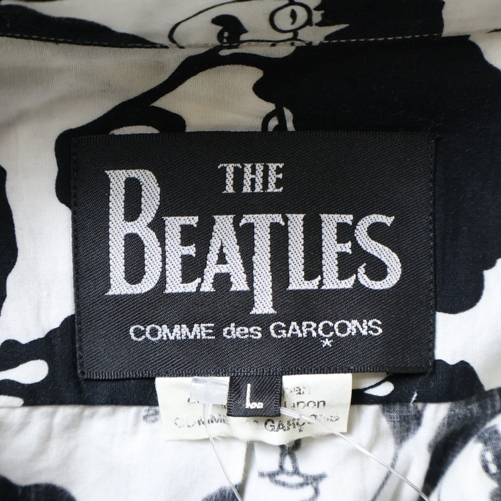 COMME des GARCONS(コムデギャルソン) THE BEATLES ビートルズ フェイス プリント長袖シャツ ホワイト VB-B001