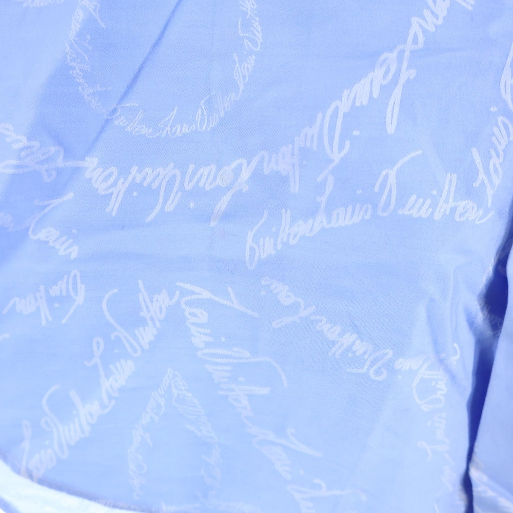 LOUIS VUITTON(ルイヴィトン) 22SS モノグラムピース ロゴ 総柄 ロングスリーブ 長袖シャツ ライトブルー RM221F ES6 HMS9PW