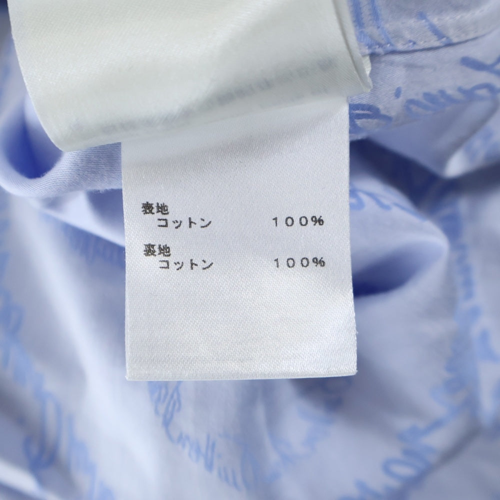 LOUIS VUITTON(ルイヴィトン) 22SS モノグラムピース ロゴ 総柄 ロングスリーブ 長袖シャツ ライトブルー RM221F ES6 HMS9PW