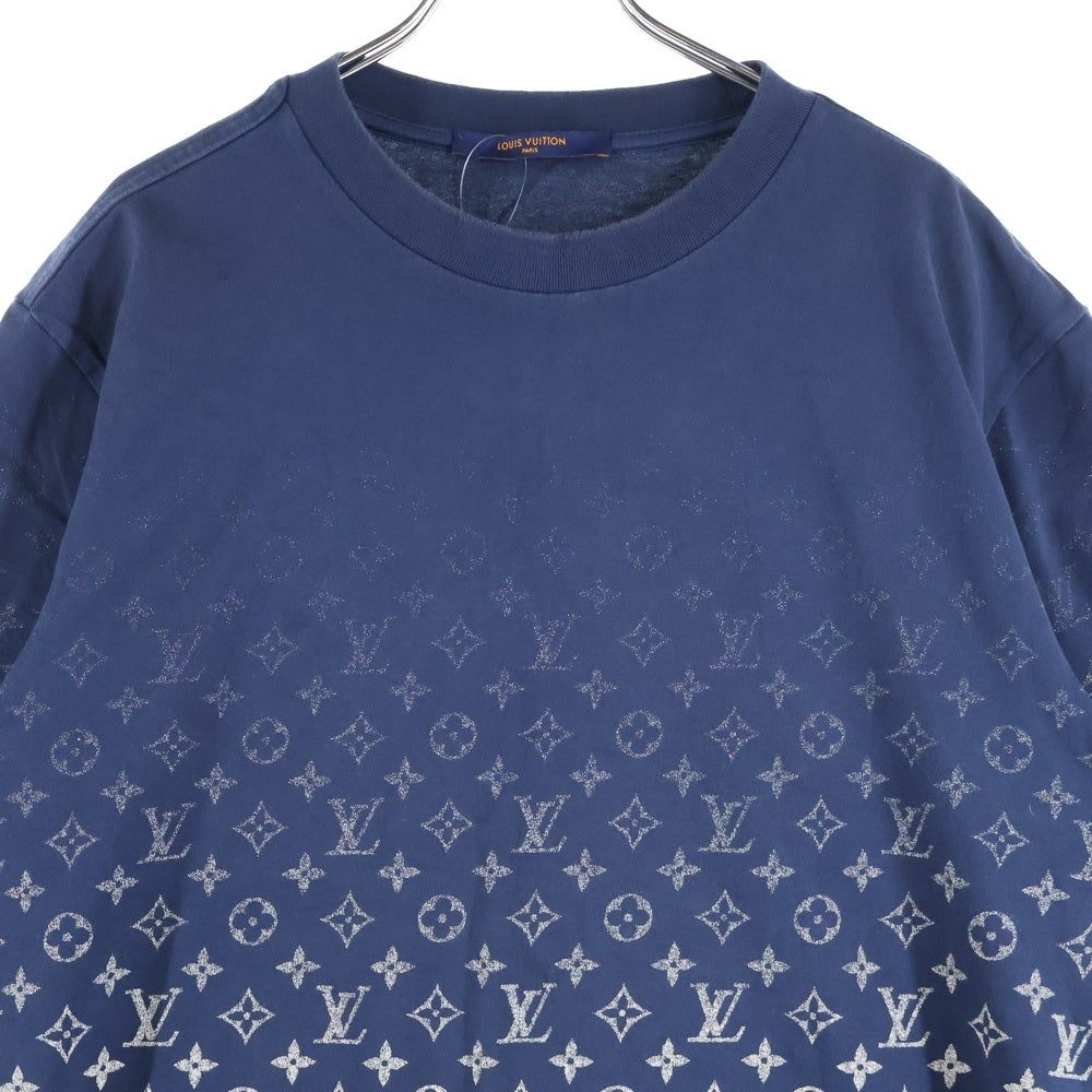 LOUIS VUITTON(ルイヴィトン) 22SS モノグラム グラディエント プリント クルーネック 半袖Tシャツ カットソー ネイビー RM221Q NPG HKY46W