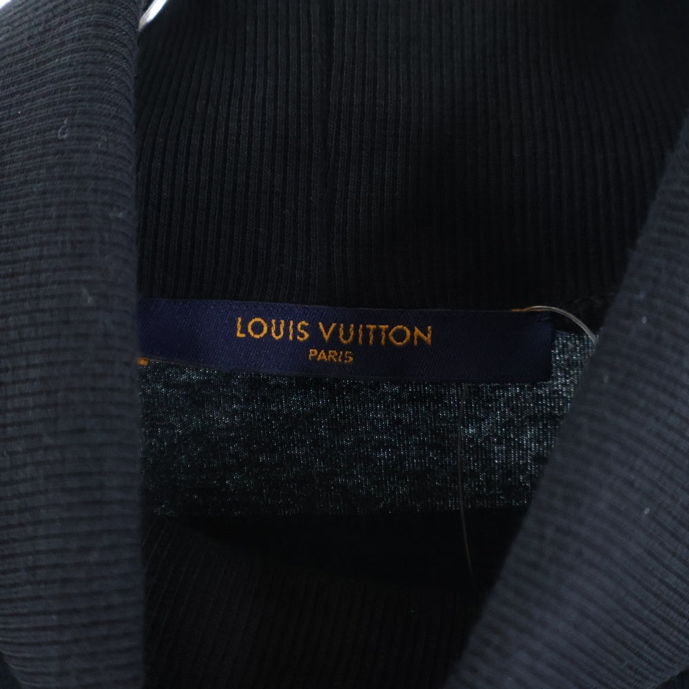 LOUIS VUITTON(ルイヴィトン) 22SS ロゴ刺繍 タートルネック ロングスリーブ 長袖Tシャツ カットソー ブラック RM221M I05 HMY11W
