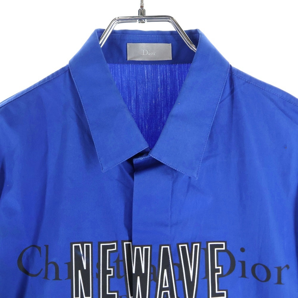 DIOR(ディオール) 17AW NEWAVE ニューウェーブ 長袖シャツ ブルー 433C529I7880